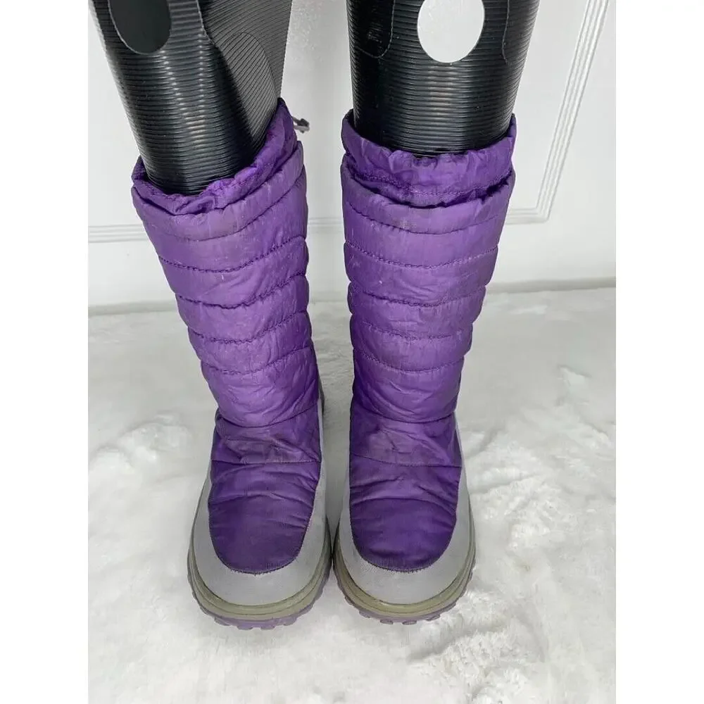 Girls Target Winter Snow Boots Purple Quilted Size 13